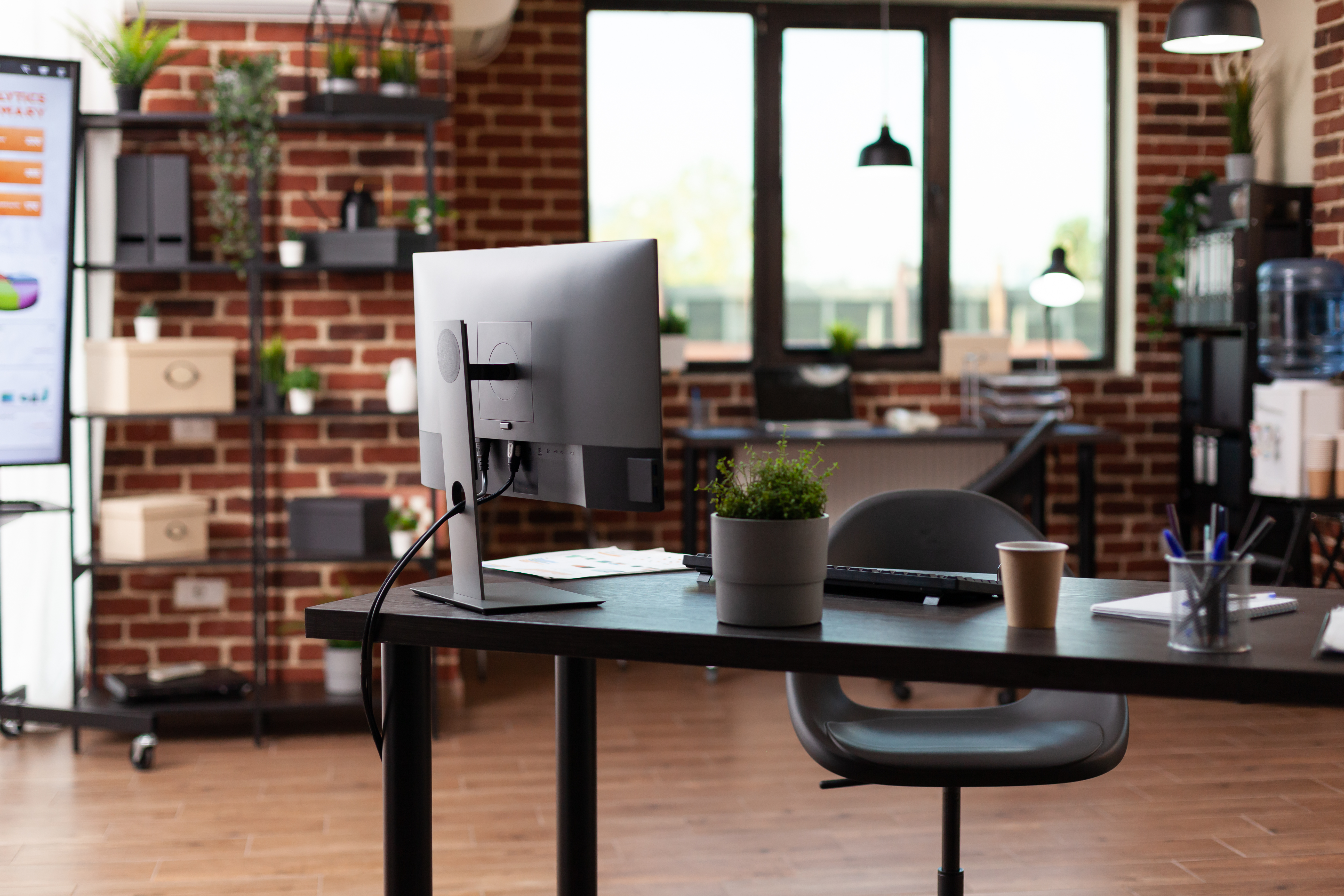 Office meeting room with team collaboration